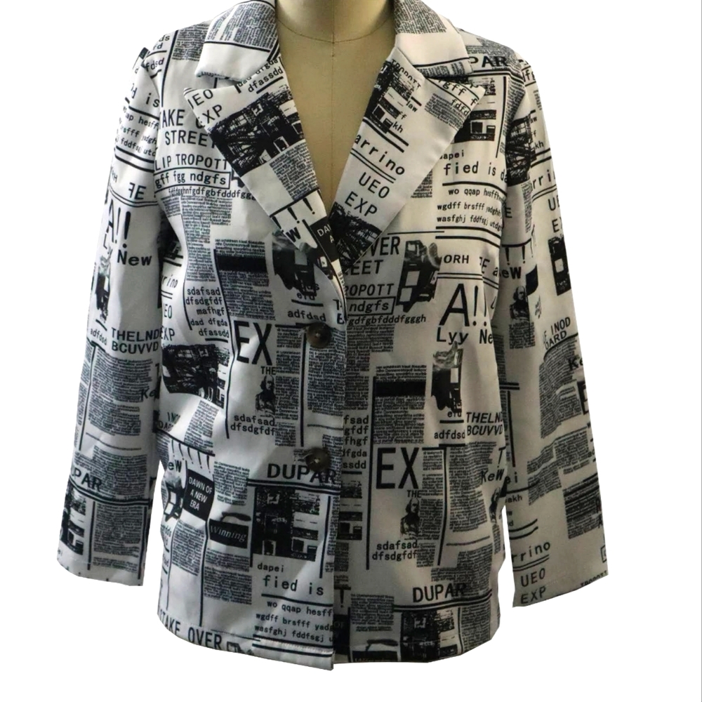 Girls' Newsprint Blazer